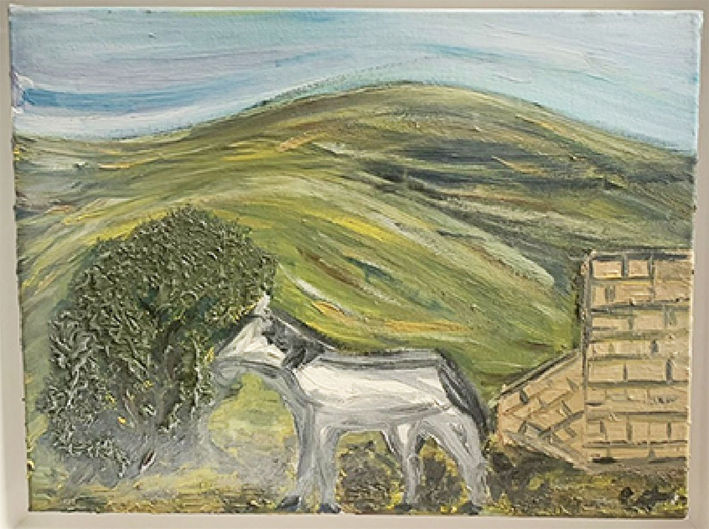 1 white horse